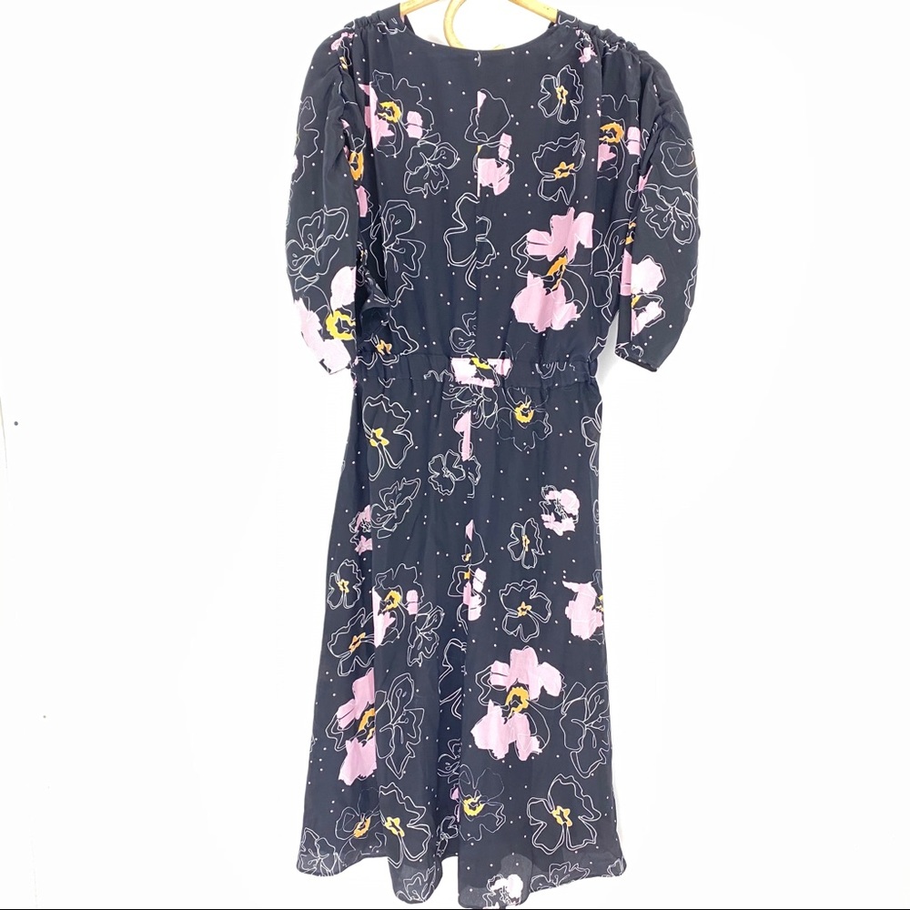 Tucker The Market Dress Silk Black Contour Floral - Picture 3 of 7